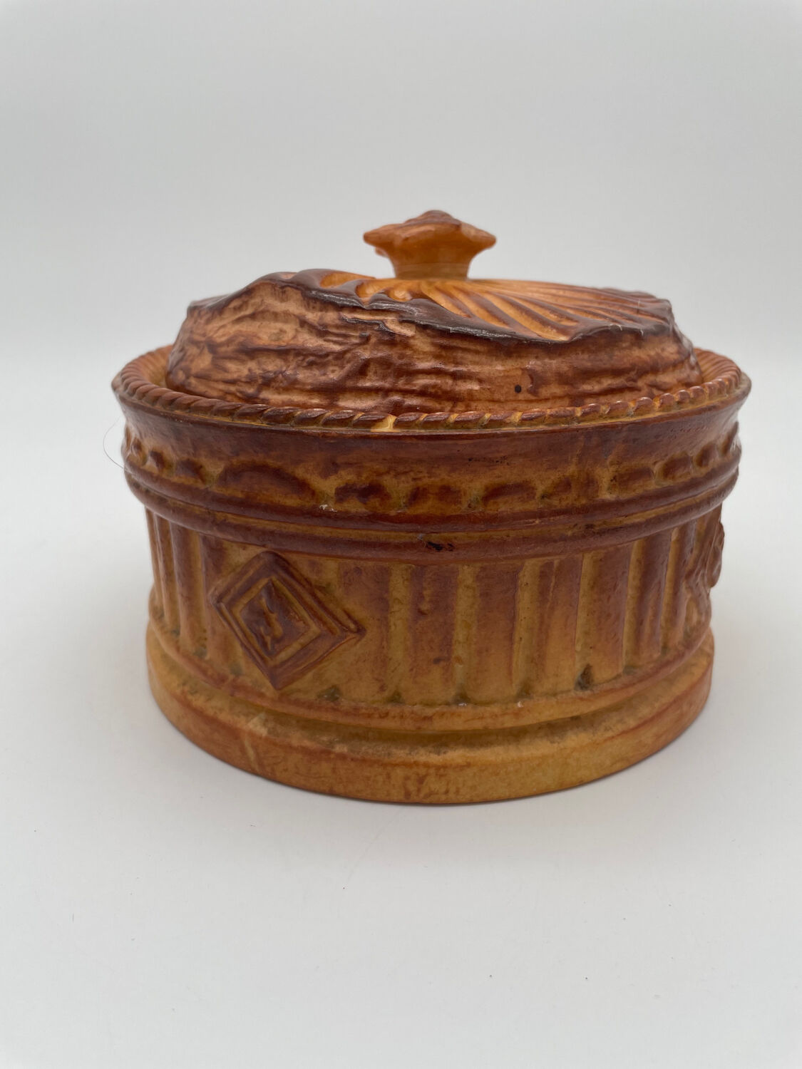Terrine en trompe-l'oeil pâté en croûte signed Mehun, circa 1900