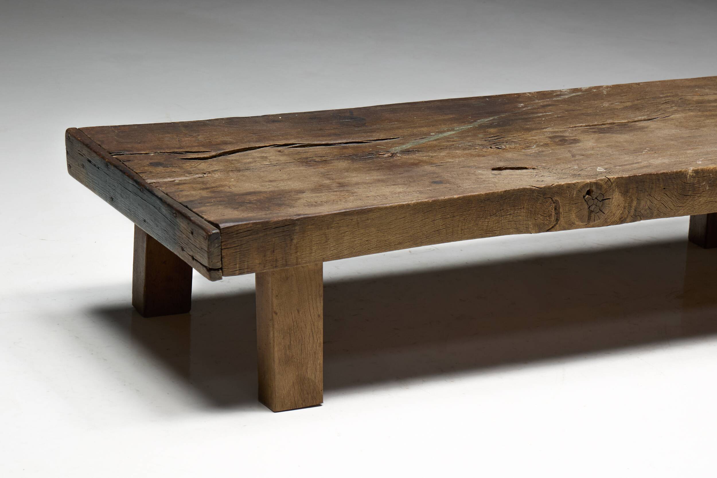 Low Farmhouse Coffee Table, France, Late 19th Century