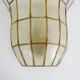 Pair of vintage wall lamps in mother-of-pearl and gilded brass 1970