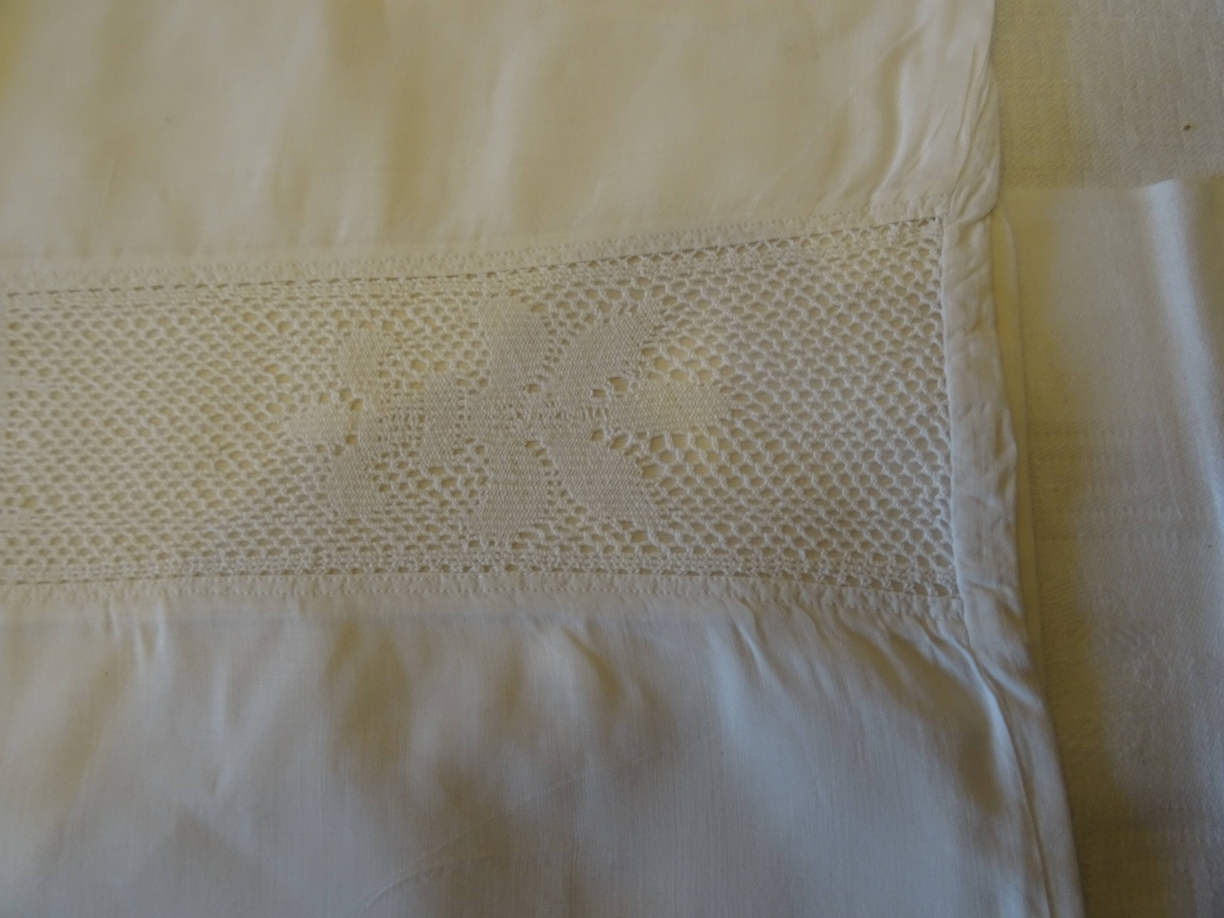Pair of embroidered pillowcases