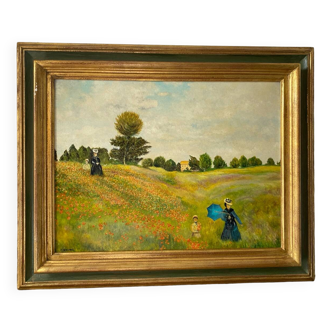 Paysage signé école du xxeme siècle