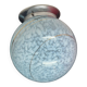 Old glass globe ceiling light clichy opaline metal base support art deco