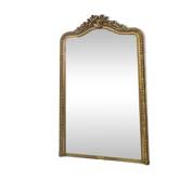 Miroir ancien 191,5/120,5cm  Louis-Philippe à fronton trumeau
