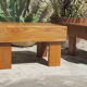 Low table pair in oiled solid elm, Regain house 1970