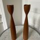 Pair of vintage tulip candlesticks