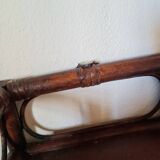 Vintage dark rattan wall shelf – Riviera & Bohemian style