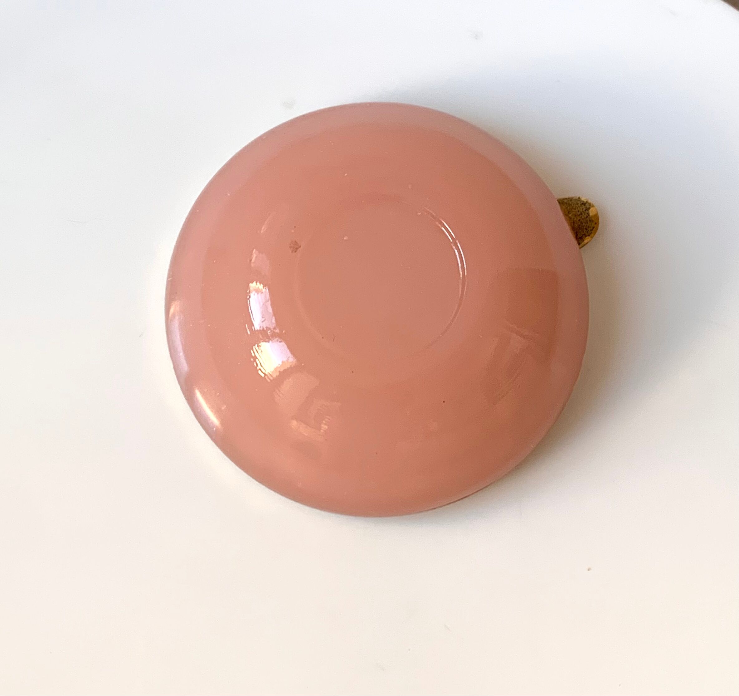 Old vintage pink opaline ashtray