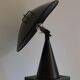 Big black lacquered metal desk lamp model RADAR of Elio Martinelli