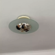 Vintage moon ceiling lamp, chrome and sandblasted glass, France 1970