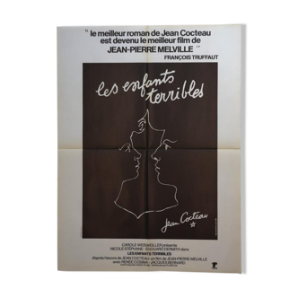 Affiche originale cinéma "Les enfants terribles " 1950 Cocteau