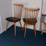 Pair of Baumann compass foot chairs