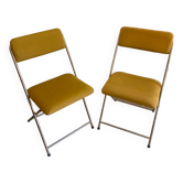 Paire de chaises pliantes vintage