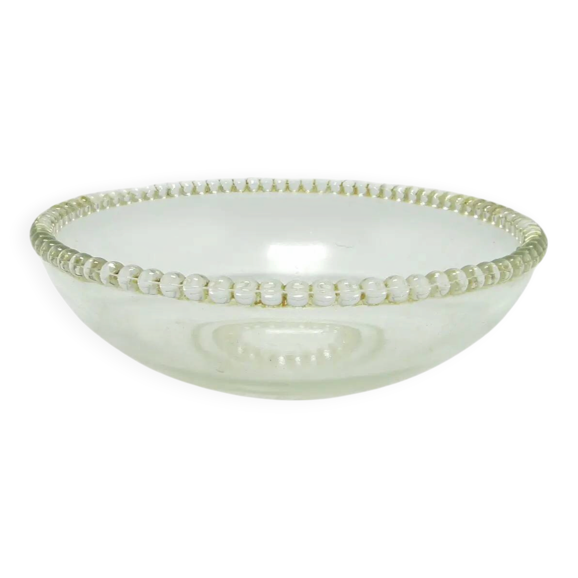 Mid-century modern centerpiece, transparent glass, Poland, 1970s.