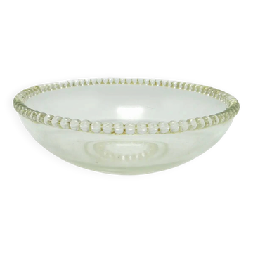 Mid-century modern centerpiece, transparent glass, Poland, 1970s.