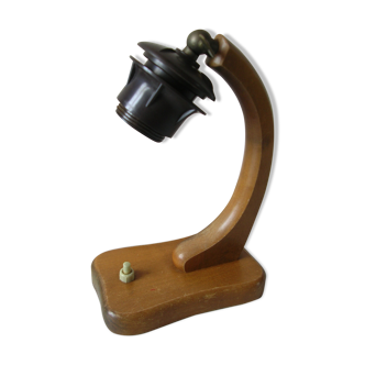 Former Swiss office lamp Chernex wooden and steerable