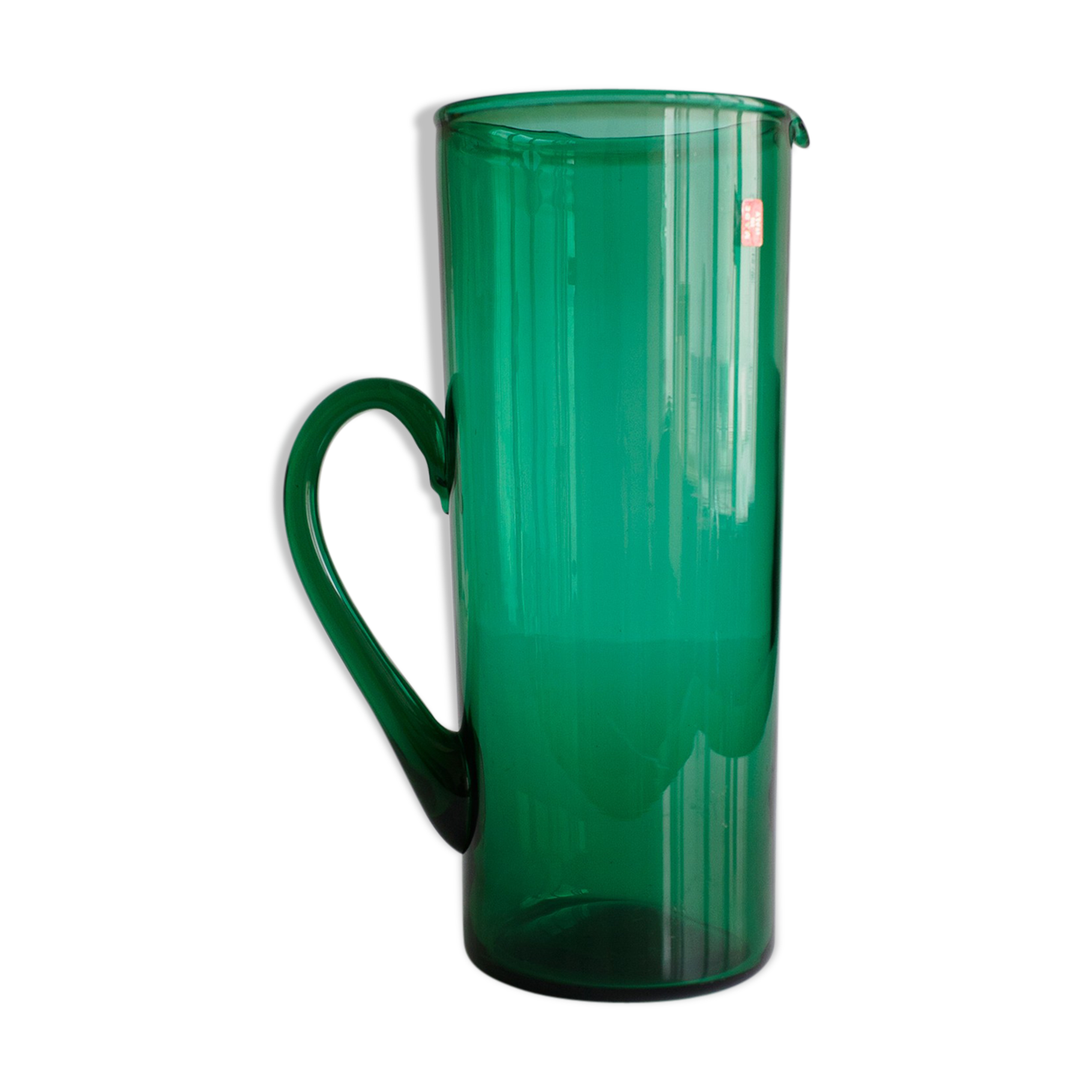 Green glass pitcher