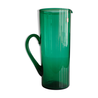 Green glass pitcher
