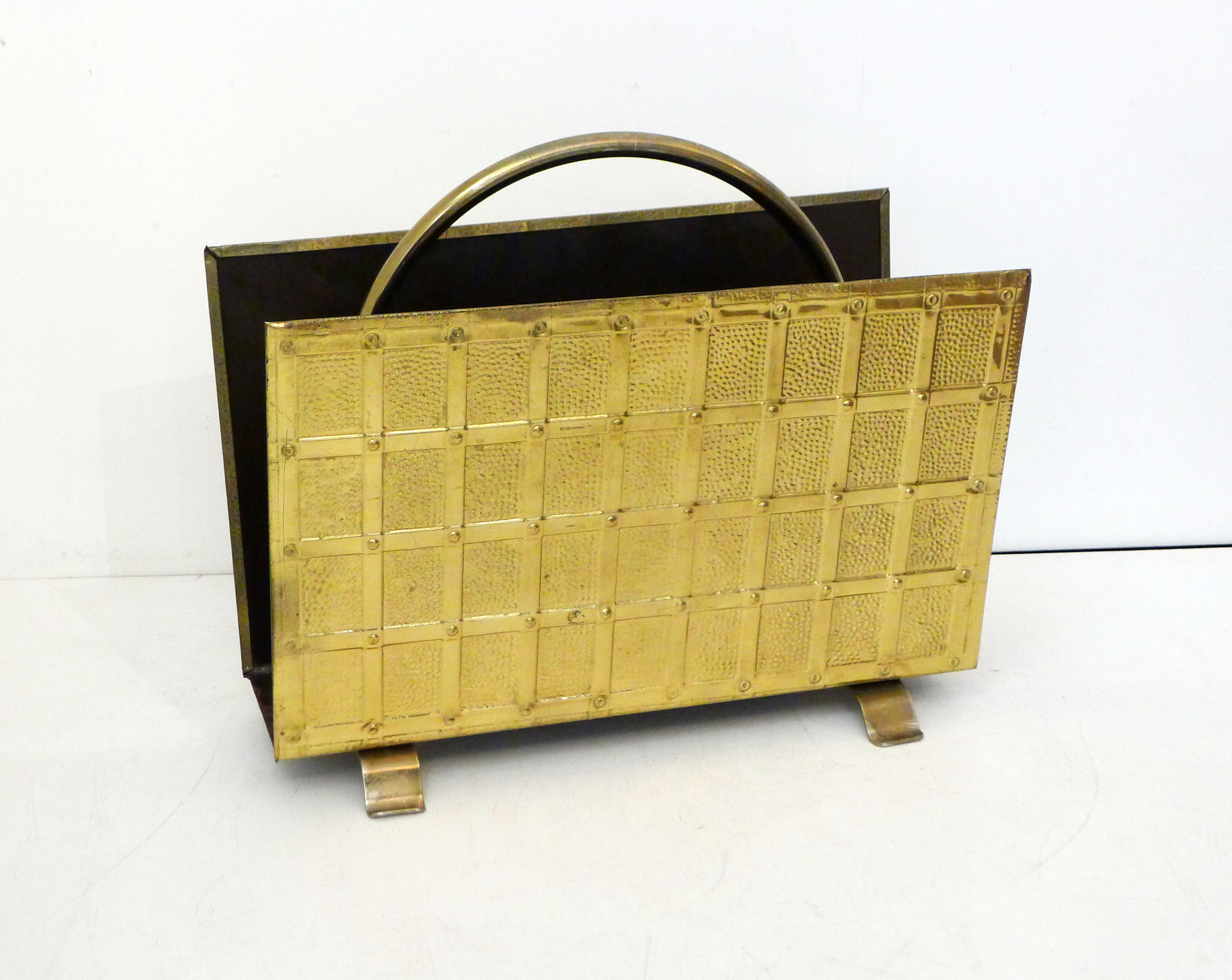 1960's brass magazine rack