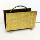 1960's brass magazine rack