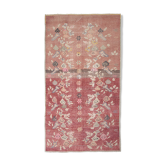 Tapis vintage turc à motif floral 122x219
