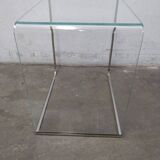 Table d'appoint vintage en verre