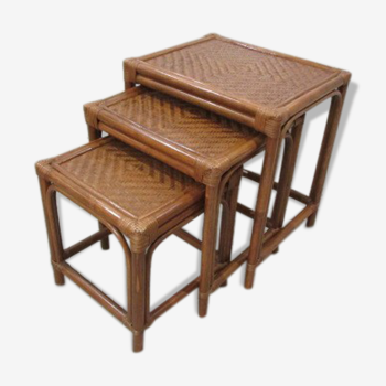 Trundle rattan, bamboo and woven Wicker tables