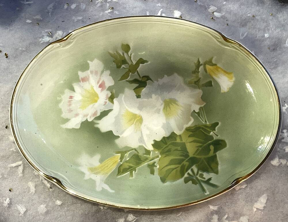 Georges dreyfus earthenware bouquetier with floral wall decoration