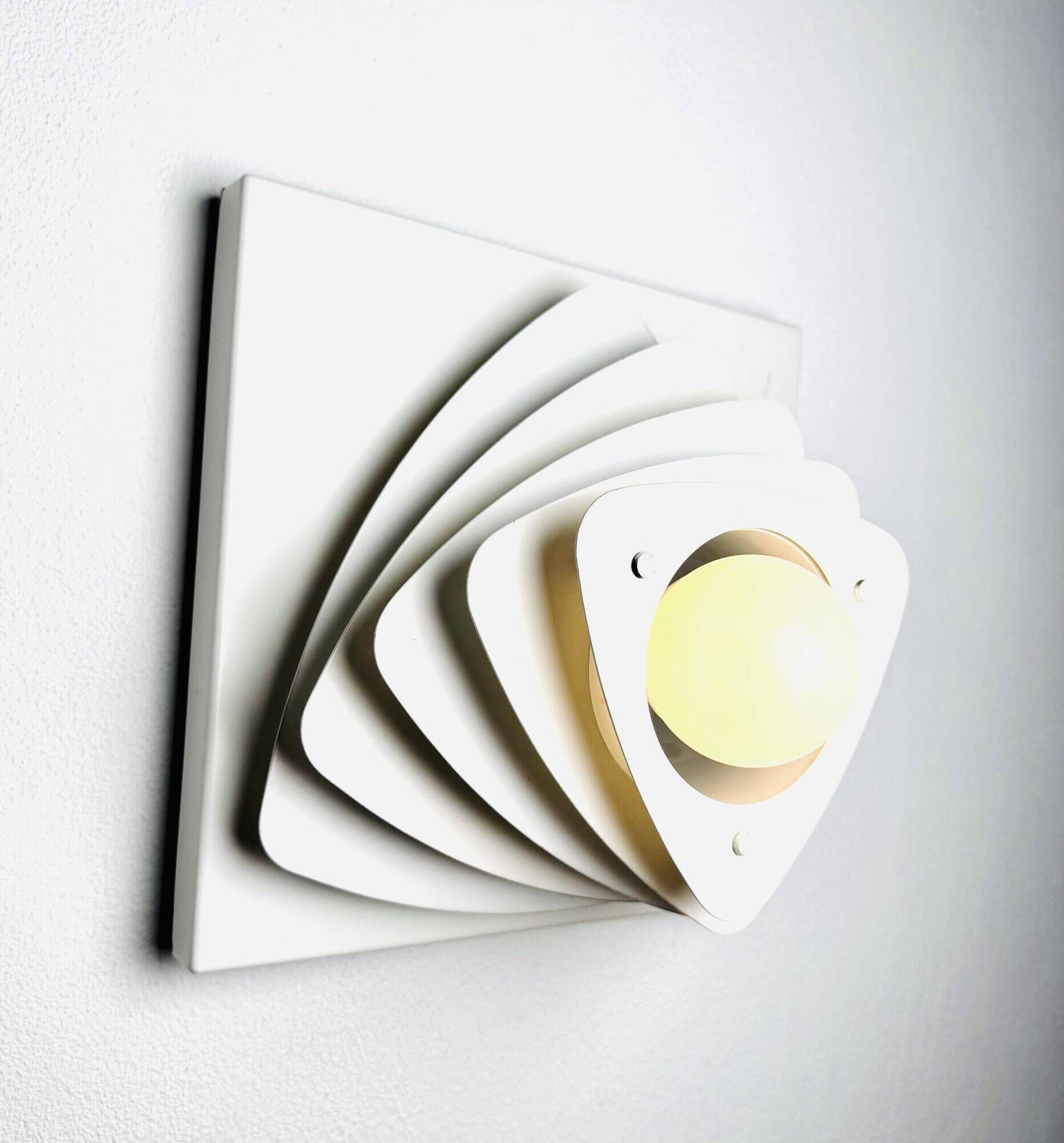 Curved Pyramid Layered Wall Lamp By Hustadt Leuchten, Germany, 1960S