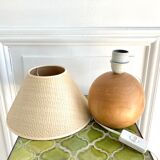 Blond wood ball lamp