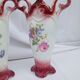 Paire d'anciens vases en barbotine d'Onnaing