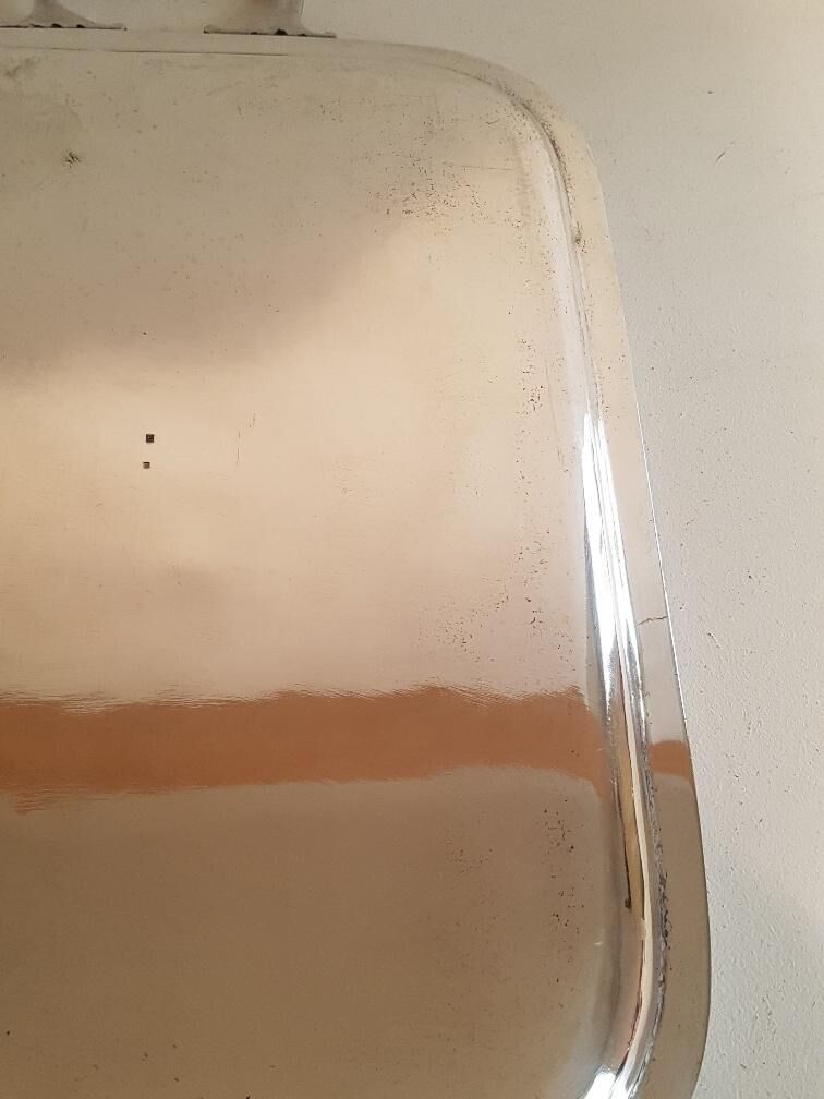 Louis XVI style silver metal tray