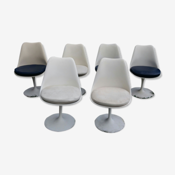 Set of six chairs by Eero Saarinen for Knoll