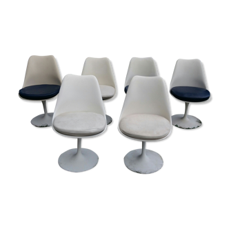 Lot de six chaises tulipe par Eero Saarinen pour Knoll