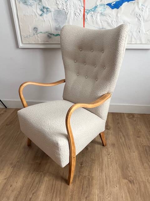 Danish wing chair, by Alfred Christensen para Slagelse Møbelværk, 1950
