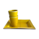 Set plat & gobelets Jars Tourron citron