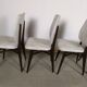 suite of 6 wooden chair and marbled grey white skai