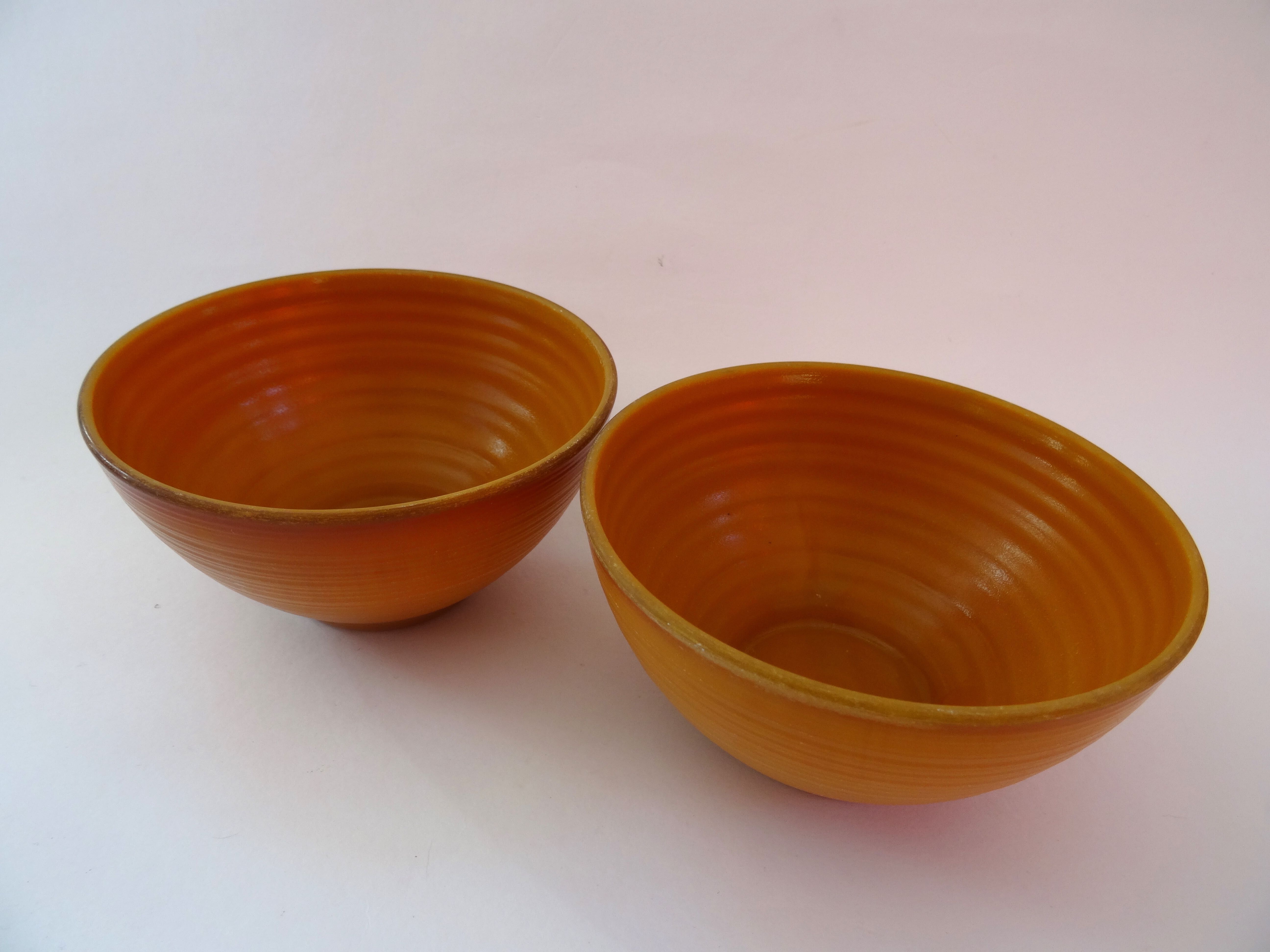Brown arcopal bowls