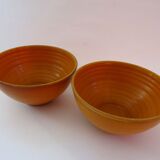 Brown arcopal bowls