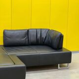 Black Leather De Sede DS-165 Sofa