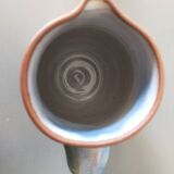 blue enamelled Roger Jacques stoneware pitcher