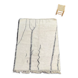 Berber carpet abstract patterns black 175x240 cm