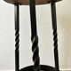 Tabouret tripode fer forgé brutaliste années 60
