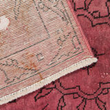 Vintage overdyed persian carpet handmade oriental red carpet - 330x400cm