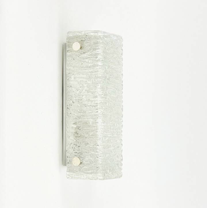 Mid-Century Murano Ice Glass Wall Light from Kaiser Leuchten, Germany, 1960