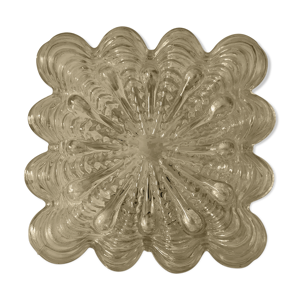 Plafonnier en verre ambré