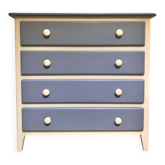Wooden chest of drawers with tapered legs