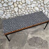 Mid-century teak coffee table with graphic motif, Germany 1950-60