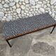 Mid-century teak coffee table with graphic motif, Germany 1950-60