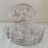 Suite of 6 snail plates in Pyrex