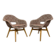 Vintage armchairs in fibreglass by Miroslav Navrátil